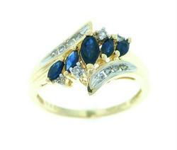 Sapphire and Diamond Gold Cocktail Ringsapphire 