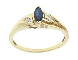 Marquise Sapphire and Diamond Gold Ringmarquise 