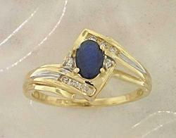 Sapphire and Diamond Gold Cocktail Ringsapphire 