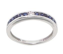 Sapphire and Diamond White Gold Ringsapphire 