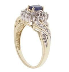 Oval Sapphire and Diamond 14K Gold Ringoval 