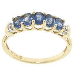 Ceylon Sapphire Diamond Gold Ringceylon 