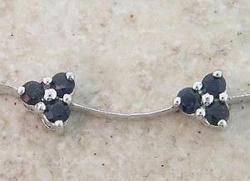 SAPPHIRE WHITE GOLD GEMSTONE FLOWER BRACELETsapphire 