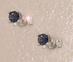 Sapphire White Gold Stud Earringssapphire 