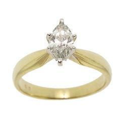 3/4 Carat Marquise Cut Diamond Solitaire14K Gold Engagement Ringcarat 