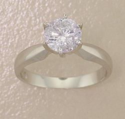 1.0ct Diamond 14K White Gold Engagement Ringdiamond 