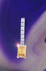 Twilight Topaz and Diamond 14K White Gold Pendanttwilight 