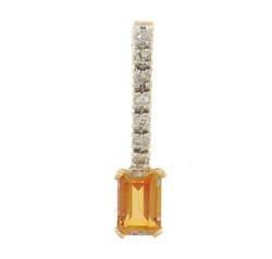 Twilight Topaz and Diamond 14K Gold Pendanttwilight 