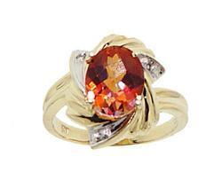 Twilight Topaz Diamond Gold Ringtwilight 