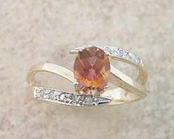 Twilight Mystic Fire Topaz Diamond Gold Ringtwilight 