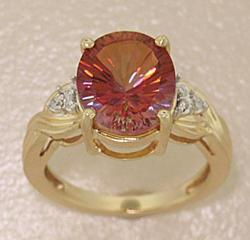 Radiant Twilight Topaz and Diamond 14K Gold Ringradiant 