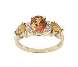 Twilight Topaz and Diamond Gold Ringtwilight 