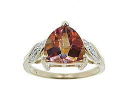 TrillionTwilight Topaz and Diamond Gold Ringtrilliontwilight 