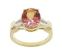 Twilight Topaz & Diamond Two-tone Gold Ringtwilight 