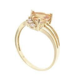 Trillion Twilight Topaz Diamond Gold Ringtrillion 