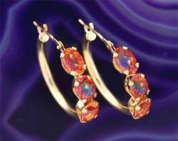 Twilight Topaz 14K Gold Hoop Earringstwilight 