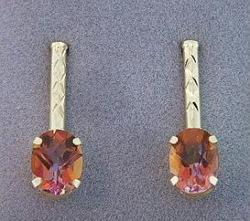 TWILIGHT MYSTIC FIRE TOPAZ 14K GOLD EARRINGStwilight 