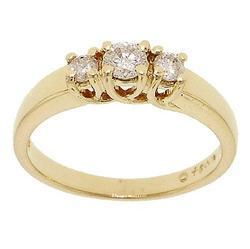 1/2 Carat 3 Stone Diamond 14K Gold Anniversary Ringcarat 