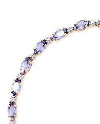 Tanzanite and Diamond 14K Gold Bracelettanzanite 