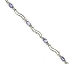 Tanzanite Diamond White Gold Bracelettanzanite 