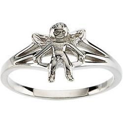 Sterling Silver Angel Chastity Ring W/Boxsterling 