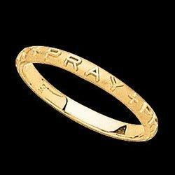 14K White Gold Pray, Pray, Pray Ringwhite 