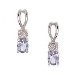 Tanzanite Diamond White Gold Earringstanzanite 