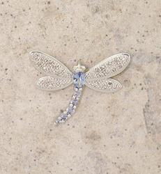 Tanzanite Diamond White Gold Dragonfly Pendanttanzanite 