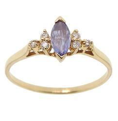 Marquise Cut Tanzanite Diamond 14K Gold Ringmarquise 