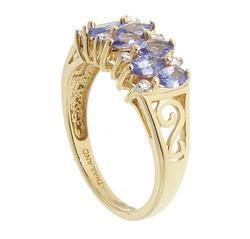 Marquise cut Tanzanite and Diamond 14K Gold Ringmarquise 