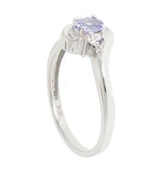 Tanzanite and Diamond White Gold Ringtanzanite 