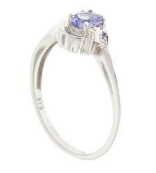 Oval Tanzanite Diamond 10K White Gold Ringoval 