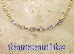 Oval Tanzanite and Gold Link Braceletoval 