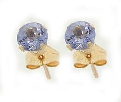 Tanzanite Gold Stud Earringstanzanite 