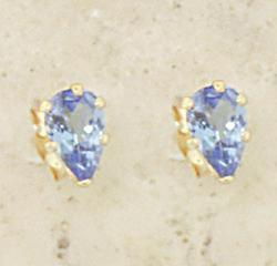 Tanzanite Gold Stud Earringstanzanite 