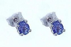 Oval Tanzanite Gold Stud Earringsoval 