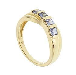 Princess cut Tanzanite Genuine 14K Gold Ringprincess 