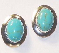 Handcrafted Turquoise Concho Earringshandcrafted 