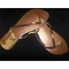 Awesome Ladies Copper Flip Flop Sandals!!!! Case Pack 48awesome 