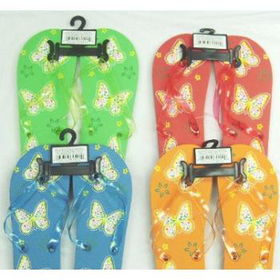 Ladies flip flops with Butterfly patterns Case Pack 72ladies 