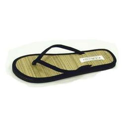 Ladies Black Bamboo Tatami Flip Flop Sandal Case Pack 48ladies 