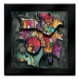 Noir Duet II by Eric Waugh Mounted Laminated Art 45 x 45noir 