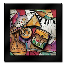 Jazz It Up I by Eric Waugh 3D Mounted Laminated Art 45 x 45jazz 