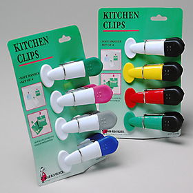 KITCHEN CLIPS S/4 MAGNET/RUBBER Case Pack 96kitchen 