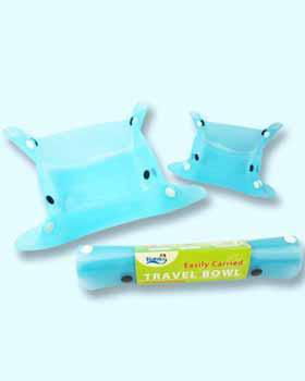 Baby Blue Small Size Travel Bowl Case Pack 6baby 