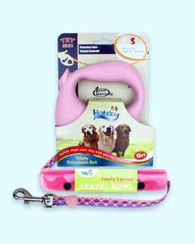 Baby Pink Small Leash and Small Travel Bowl Set Case Pack 6baby 