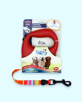 Small Red Dog Leash - Multi Colored Stripe Case Pack 6small 