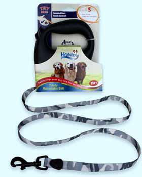 Small Black Dog Leash - Gray Camouflage Case Pack 6small 