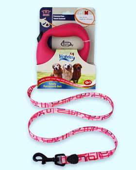 Medium Hot Pink Dog Leash - Pink Retro Case Pack 6medium 