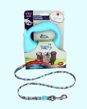 Medium Baby Blue Dog Leash - Brown Retro Case Pack 6medium 